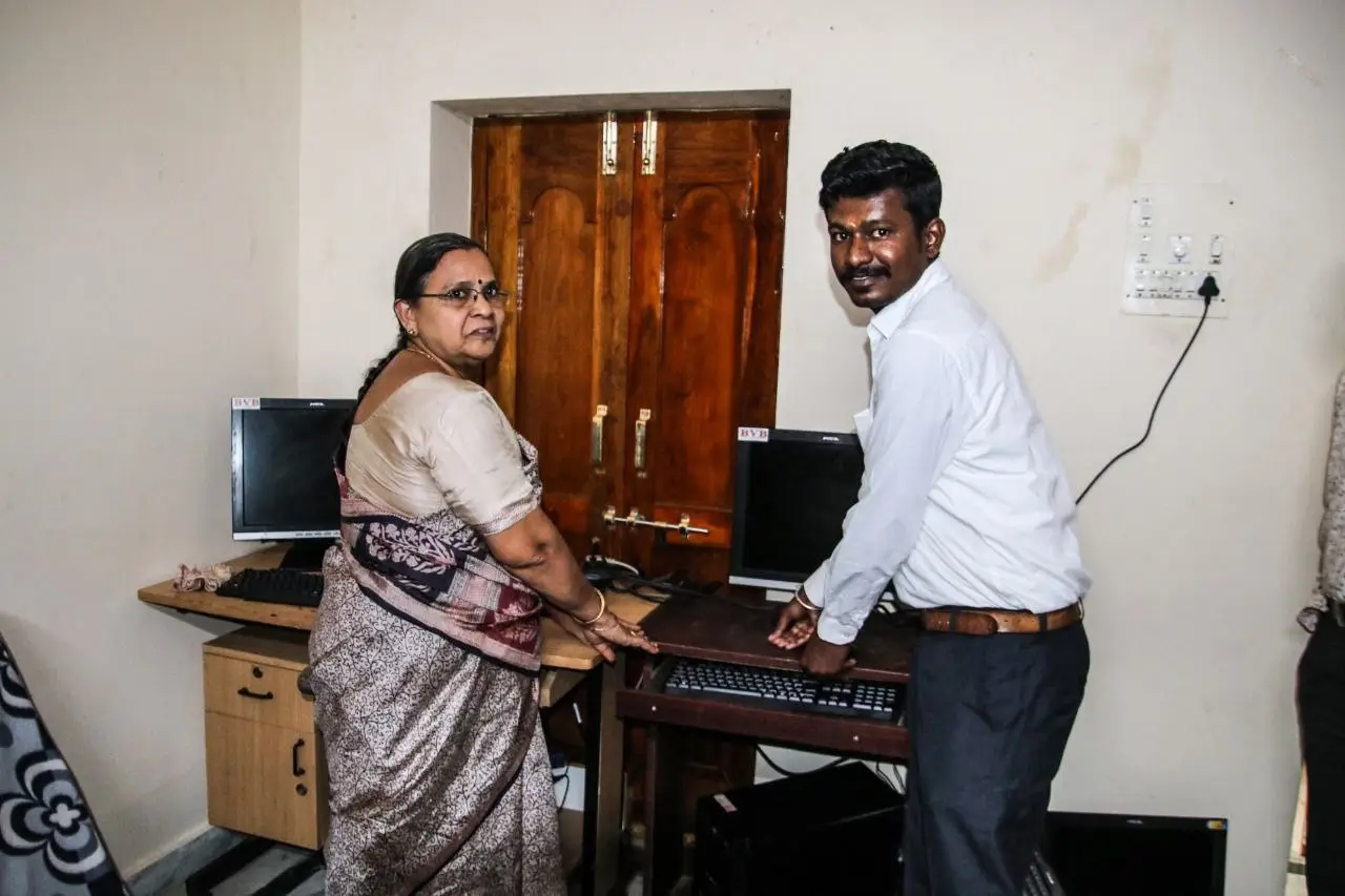 The computer room at the Mathru Foundation home